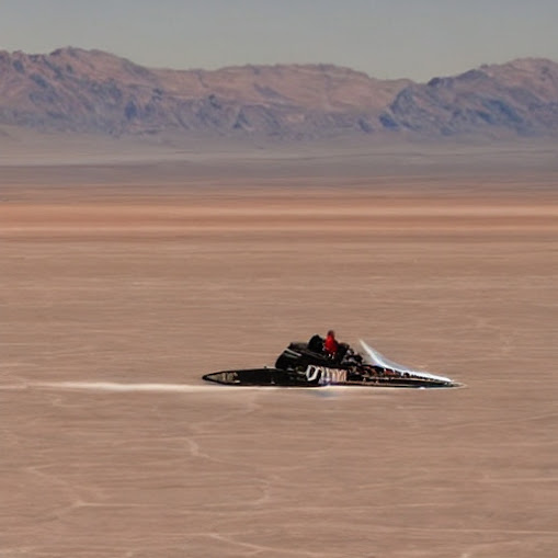 Speed runs on Martian salt flats